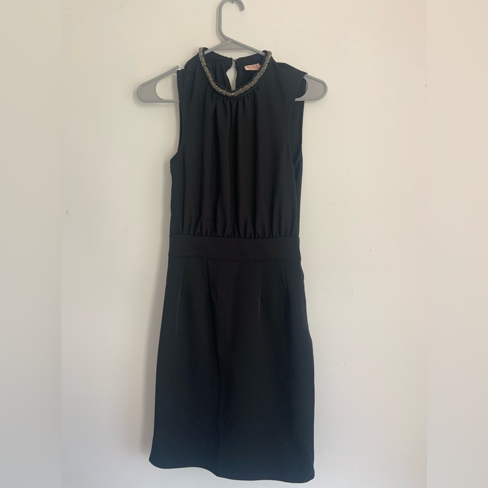 Black ONLY dress with decorative neckline